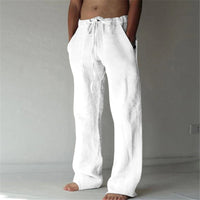 Herren Freizeithose im Japanischen Stil – Locker, Atmungsaktiv & Modern für Alltag und Urlaub – Weiß