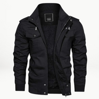 Jaxon - Bequeme, warme Jacke mit Reißverschluss – Schwarz