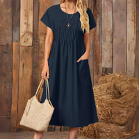 Luniya™ - Lässiges Tageskleid – Blau