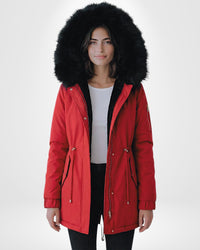 Wintermantel für Damen mit Ultra Wärme Komfort – Rot
