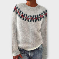 Mia | Damenpullover festlich & gemütlich – Grau