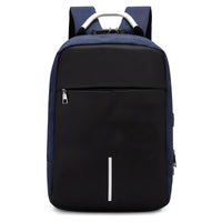 Moderner gepolsterter Unisex-Reiserucksack | Reißverschluss – Blau