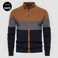 BASTIAN - STRICKPULLOVER MIT REISSVERSCHLUSS (1+1 GRATIS) – Orange