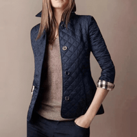 KRISTINA - GESTEPPTE TAILLIERTE JACKE – Dunkelblau