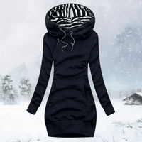 JANINE - SPORTLICHER KAPUZENPULLOVER – Marine
