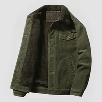 DIETRICH - CORDJACKE MIT FLEECEFUTTER – Grün
