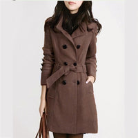Damen Stilvoll Trenchcoat | Taillengürtel – Braun