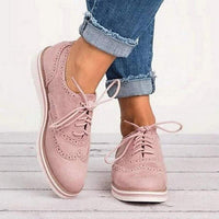 Nadia | Damen Schnüroxfords Plateausohle – Oxford Plateau Schuhe Komfort 2026 – Rosa
