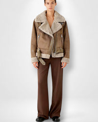 Damen Bomberjacke im Piloten-Stil – Braun