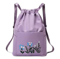 Praktischer, leichter Rucksack für Damen | Kordelzug – Lila