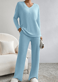 CLARA - RELAXEDES RIPPENSTRICK-SET – Blau