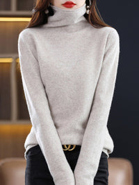 Yiesell | Pure Wol Rollkragenpullover – Hell Camel