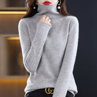 Akainu - Eleganter Rollkragenpullover – Grau
