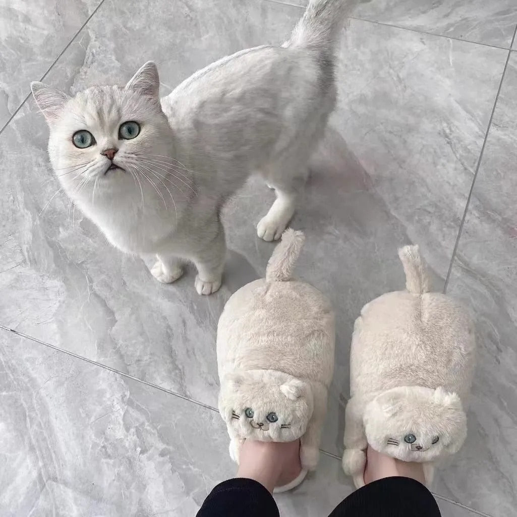 Kuschelige Katzenpantoffeln