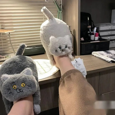 Kuschelige Katzenpantoffeln