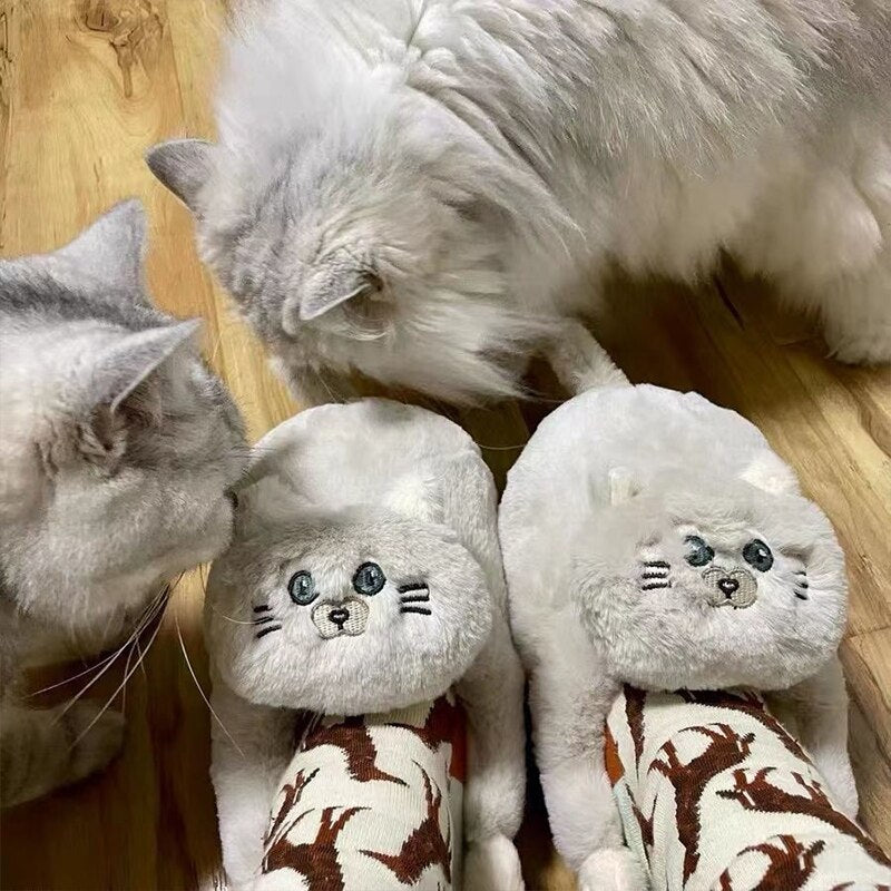 Kuschelige Katzenpantoffeln