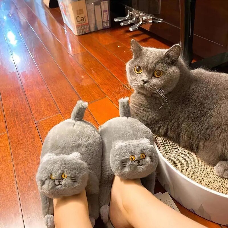 Kuschelige Katzenpantoffeln