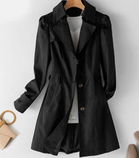 ARIANA | ELEGANTER UND LÄSSIGER WINDBREAKER – Schwarz
