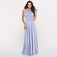 Heidi Mode | Multi-Wear Multi-Seil Kreuz rückenfrei Bandage Kleid – lila blau