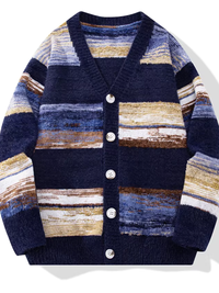 NERO – Der klassische v-strickcardigan für lässigen stil – Blau