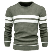 DAWSON - STRICKPULLOVER FÜR MÄNNER – Armygrün