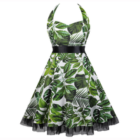 Kürbis Druck Lange Ärmel Halloween Kostum Kleid | Midi – Grün