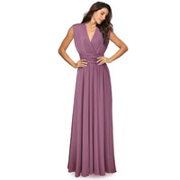 Heidi Mode | Multi-Wear Multi-Seil Kreuz rückenfrei Bandage Kleid – Lotuswurzel rosa