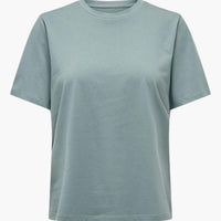 Damen T-Shirt mit Rundhals und kurzen Ärmeln aus Leichtstoff – Grün
