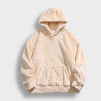 Sophie | Damen Hoodie weich & flauschig modern getragen – Beige