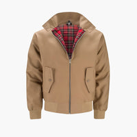 Rippbündchen Harrington Jacke für Herren – Camel