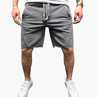 Herren Shorts knielang mit Kordelzug für den Sommer – Dunkelgrau
