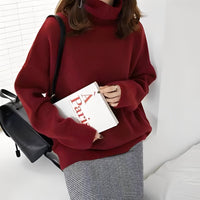 Clementine - Damenpullover mit kuscheligem Rollkragen – Rot
