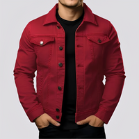 Maxwell - Traditionelle Männerjacke aus robustem Stoff – Rot