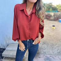 Nathalie™ | Elegante Oversize-Bluse – Rot