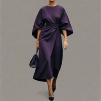 Venlind | Elegantes Kleid mit Gürtel – Lila
