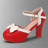 Sophie | Elegante High Heels mit Schleife – Rot
