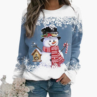 Juliana | Schneemann Weihnachtspulli – Blau