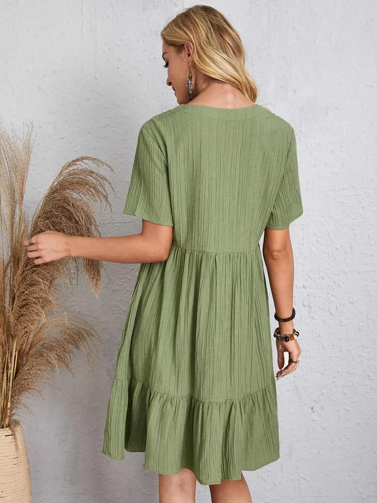 Gwendolyn - Elegantes Rüschen-Lose-Kleid