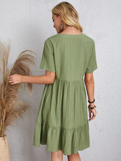 Gwendolyn - Elegantes Rüschen-Lose-Kleid