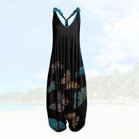 Vivi | Sommerlicher Jumpsuit für Frauen mit lockerer Passform – Schwarz Blau