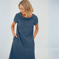 Lara - Stilvolles und elegantes Minikleid – Dunkelblau