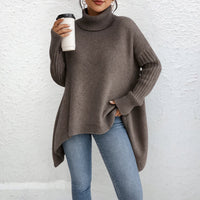 Brigit™ | Lässiger Rollkragenpullover – Braun