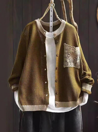 Ava | Strick-Cardigan – Kaffee
