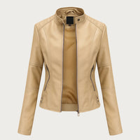 Jeniffer™ | Lederjacke im modernen Stil – Beige