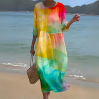 Miranda™ | Stilvolles Blumenkleid – Mehrfarbig