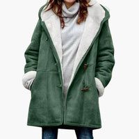 Damen jacke mit Kapuze und Knebelverschluss – Grün