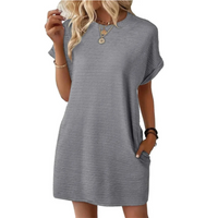 Evasha | Entspanntes Sommerkleid – Grau