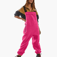 Alina | Verstellbarer Fleece-Overall aus Cordstoff – Rosa