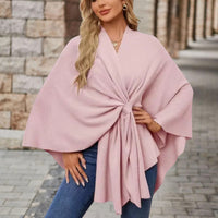 Sylora™ - Eleganter Warmer Poncho – Rosé-Rosa