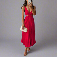 Zanna | Elegante Wickelrobe für den Sommer – Rot